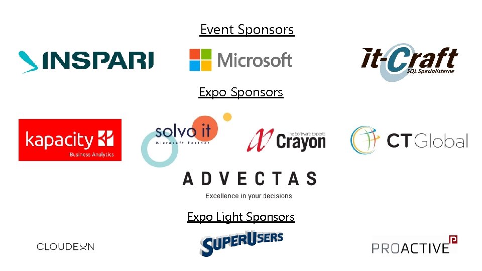 Event Sponsors Expo Light Sponsors 
