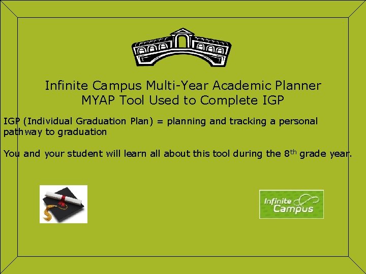 Infinite Campus Multi-Year Academic Planner MYAP Tool Used to Complete IGP (Individual Graduation Plan)