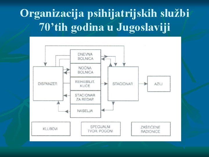 Organizacija psihijatrijskih službi 70’tih godina u Jugoslaviji 