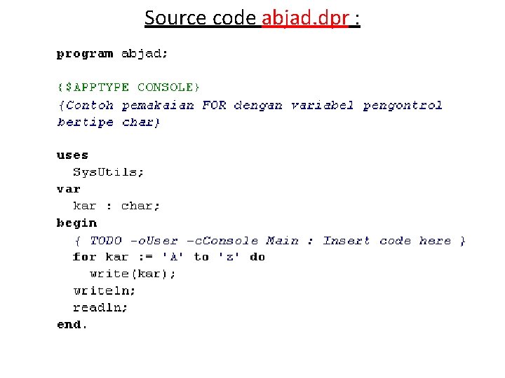 Source code abjad. dpr : 