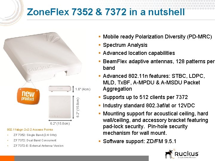 Zone. Flex 7352 & 7372 in a nutshell § § 6. 2” (15. 8