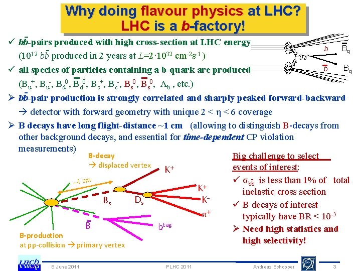 Why doing flavour physics at LHC? LHC is a b-factory! ü bb-pairs produced with