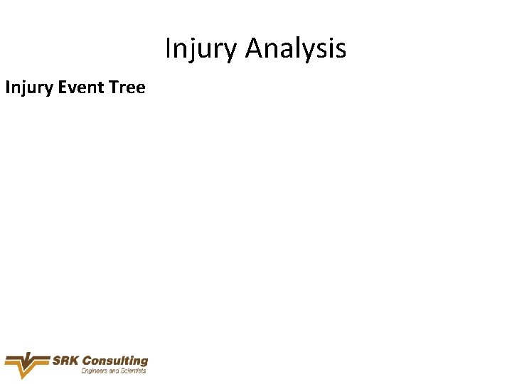 Injury Analysis Injury Event Tree 