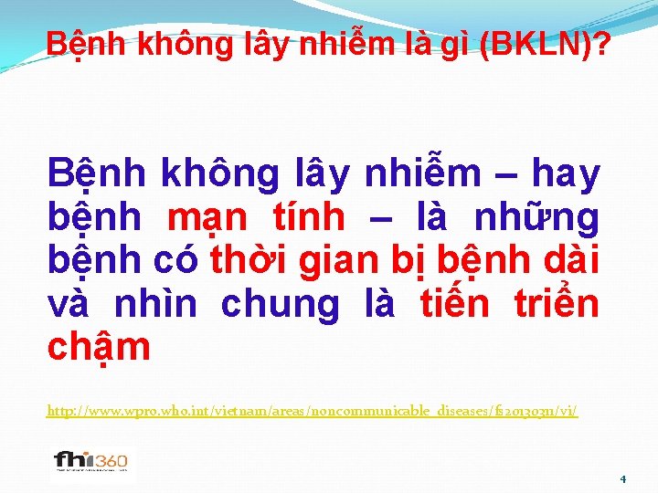 Bệnh không lây nhiễm là gì (BKLN)? Bệnh không lây nhiễm – hay bệnh