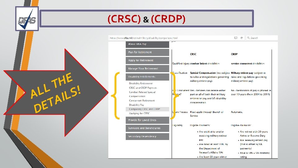 (CRSC) & (CRDP) E H T L ! L S A AIL T E