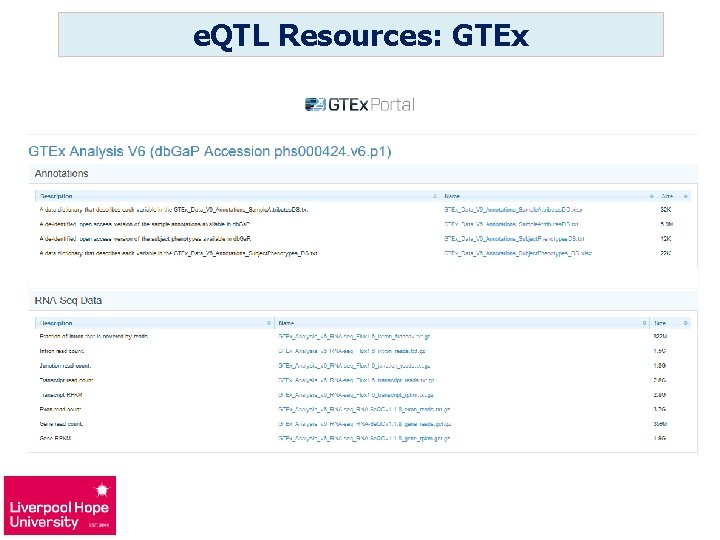 e. QTL Resources: GTEx 