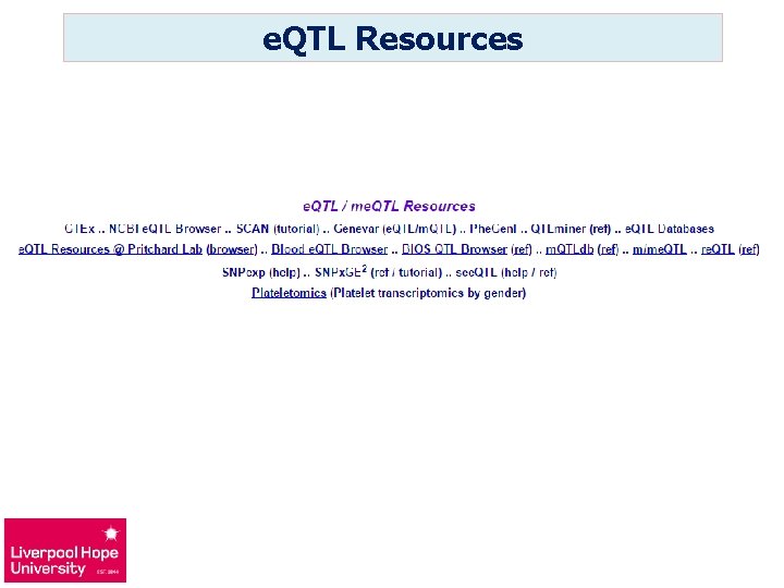 e. QTL Resources 