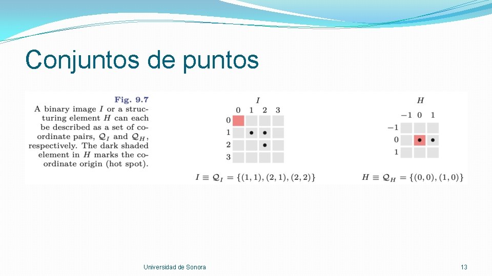 Conjuntos de puntos Universidad de Sonora 13 