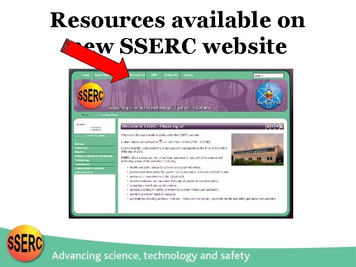 Resources available on new SSERC website 