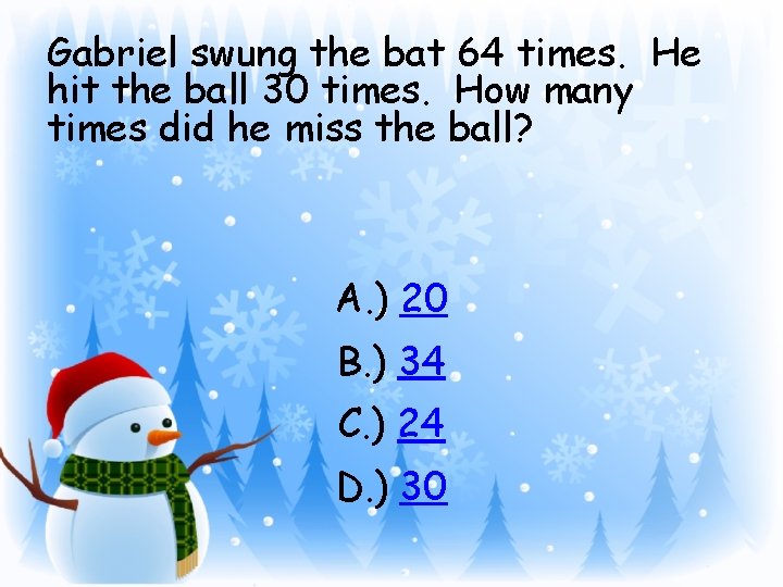 Addition and Subtraction Test Review 2 nd grade