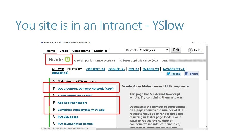 You site is in an Intranet - YSlow You site is in an Intranet - YSlow