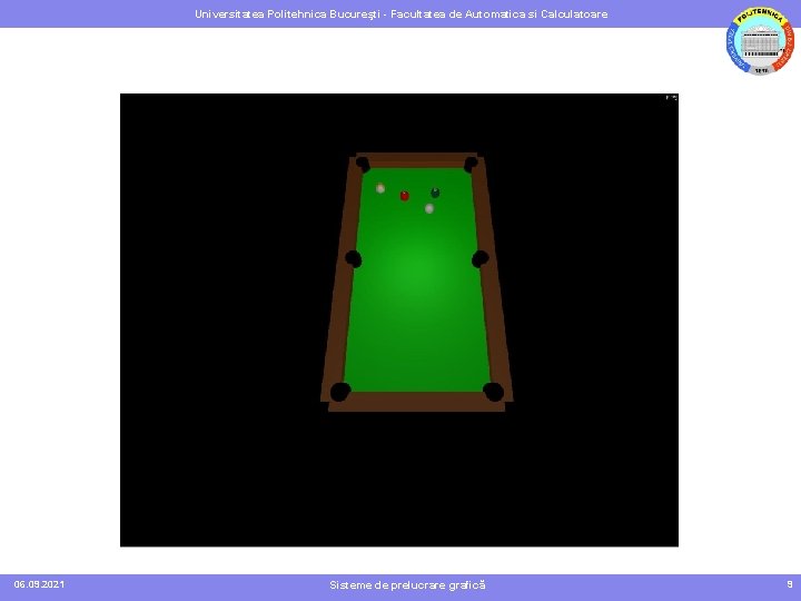 Universitatea Politehnica Bucureşti - Facultatea de Automatica si Calculatoare 06. 09. 2021 Sisteme de