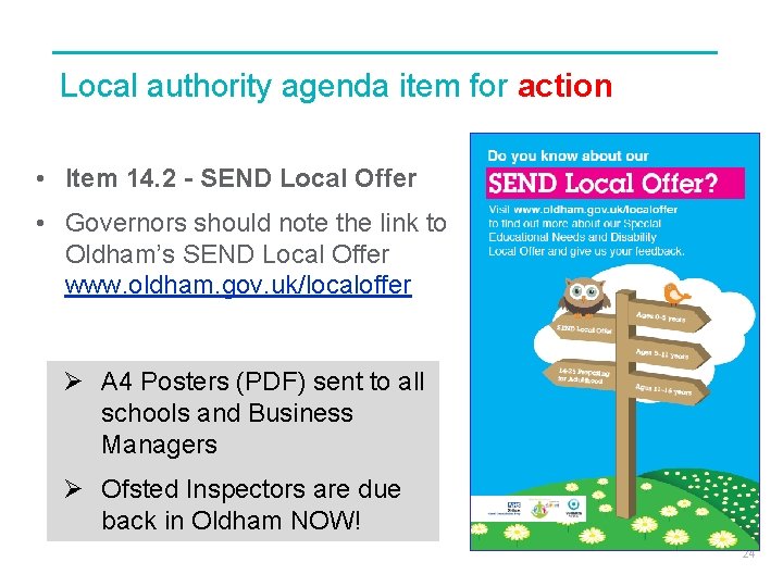 Local authority agenda item for action • Item 14. 2 - SEND Local Offer