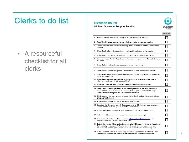 Clerks to do list • A resourceful checklist for all clerks 7 