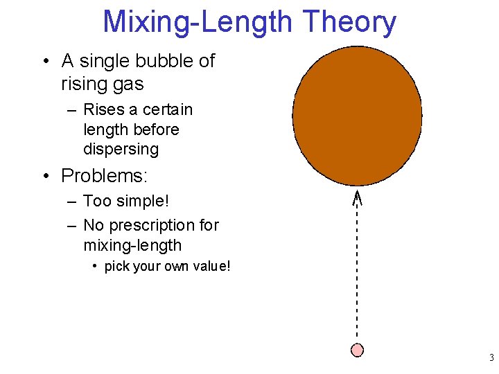 Mixing-Length Theory • A single bubble of rising gas – Rises a certain length