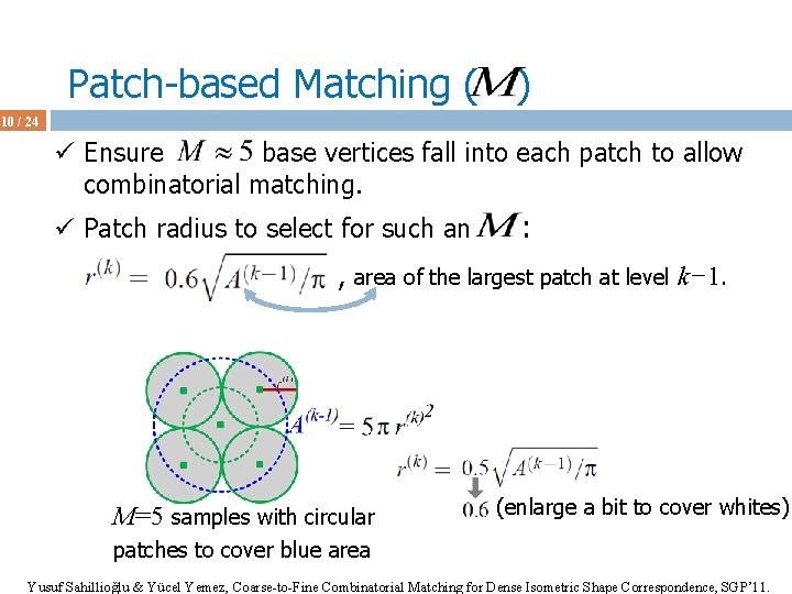 Patch-based Matching ( ) 10 / 24 ü Ensure base vertices fall into each