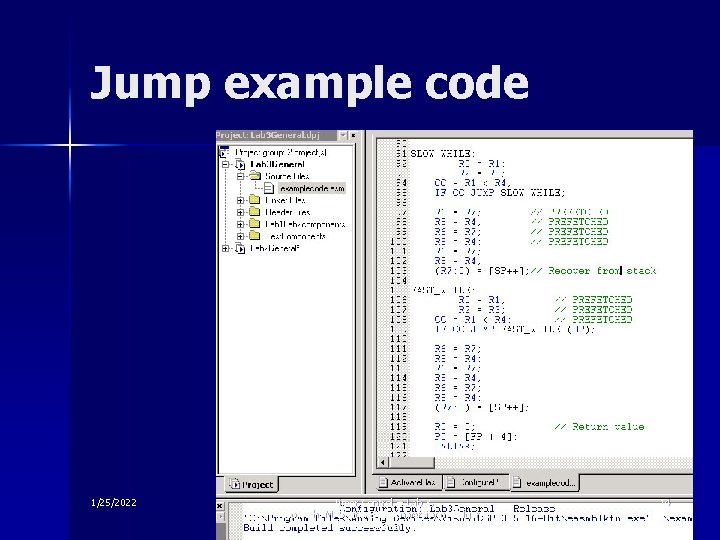 Jump example code 1/25/2022 Timer Control -- Lab. 3, Copyright M. Smith, ECE, University