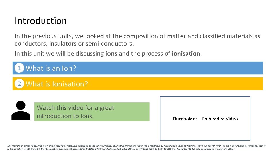 Introduction In the previous units, we looked at the composition of matter and classified