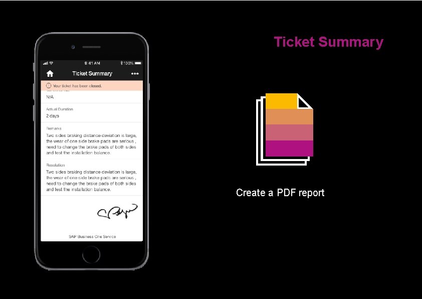 Ticket Summary Create a PDF report 