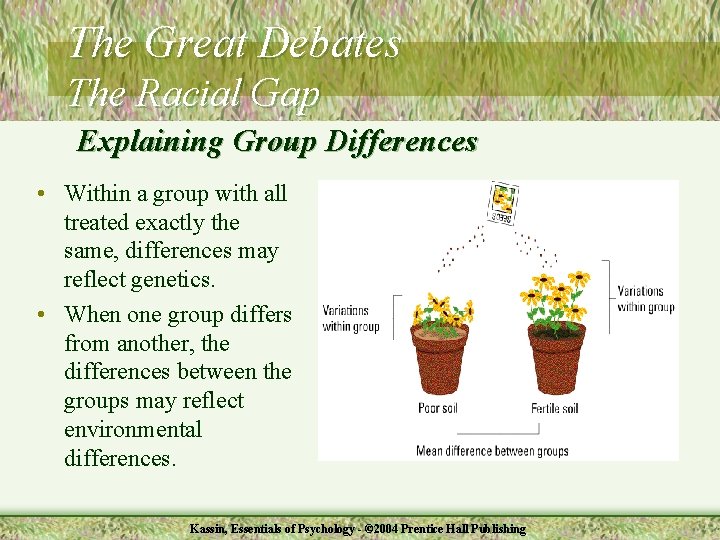 The Great Debates The Racial Gap Explaining Group Differences • Within a group with