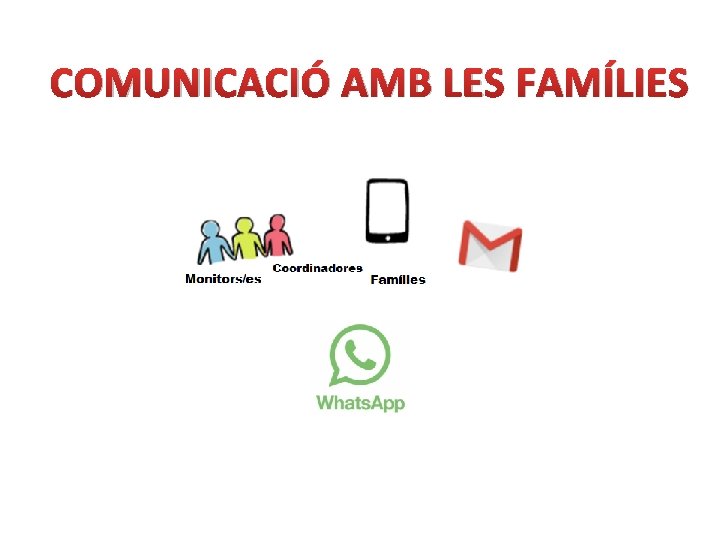 COMUNICACIÓ AMB LES FAMÍLIES 