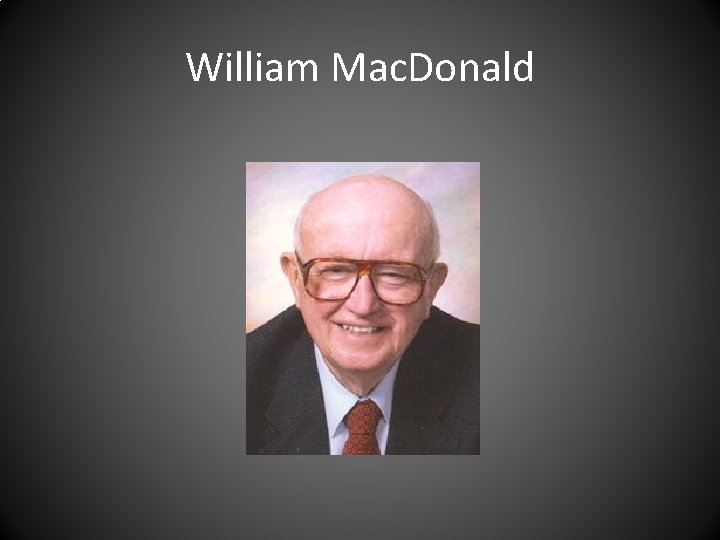 William Mac. Donald 