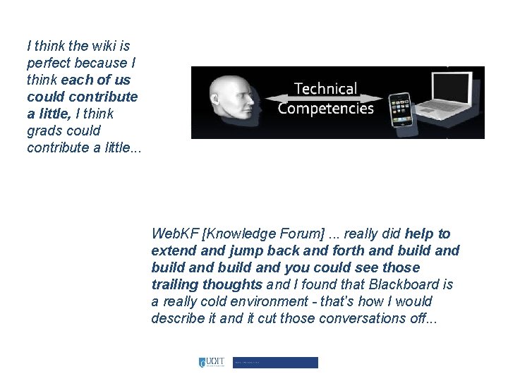 I think the wiki is perfect because I think each of us could contribute