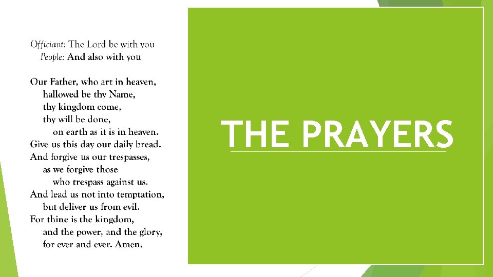 THE PRAYERS 