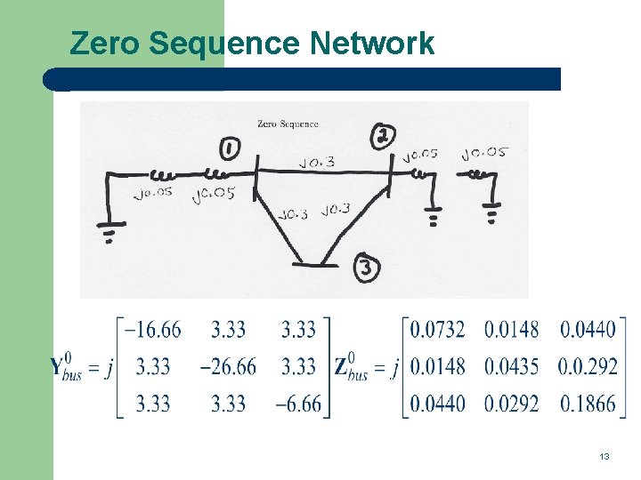 Zero Sequence Network 13 