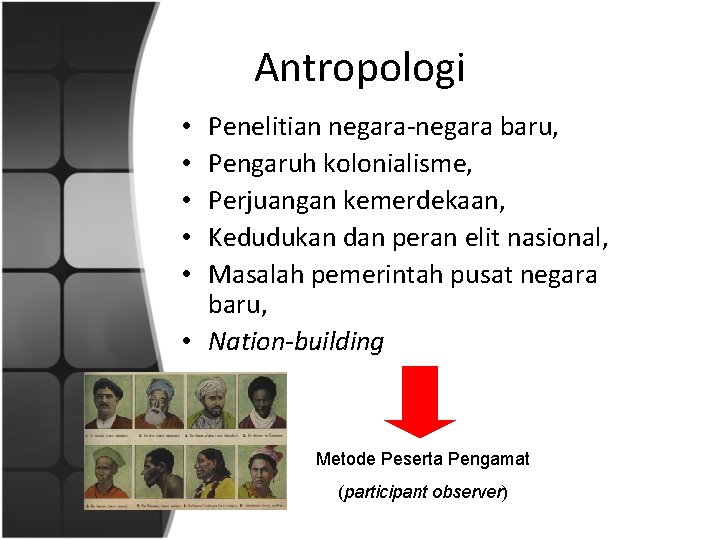 Antropologi Penelitian negara-negara baru, Pengaruh kolonialisme, Perjuangan kemerdekaan, Kedudukan dan peran elit nasional, Masalah
