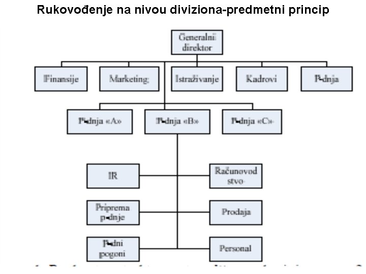 Rukovođenje na nivou diviziona-predmetni princip 
