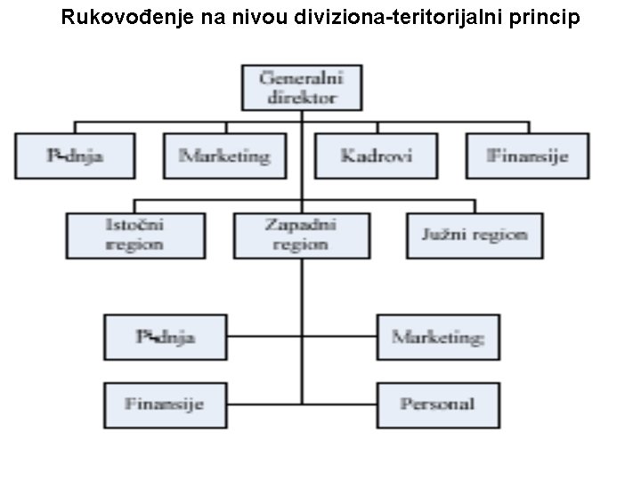 Rukovođenje na nivou diviziona-teritorijalni princip 