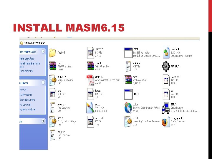 INSTALL MASM 6. 15 