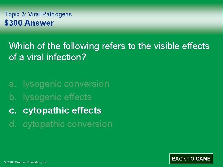 Topic 3: Viral Pathogens $300 Answer Which of the following refers to the visible