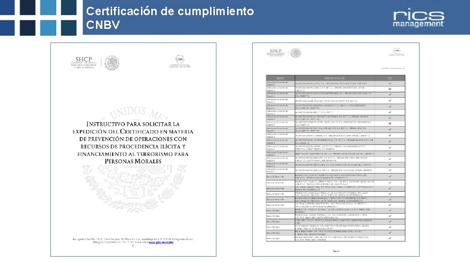 Certificación de cumplimiento CNBV 