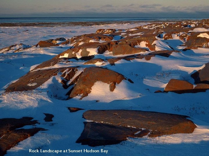 Rock Landscape at Sunset Hudson Bay 