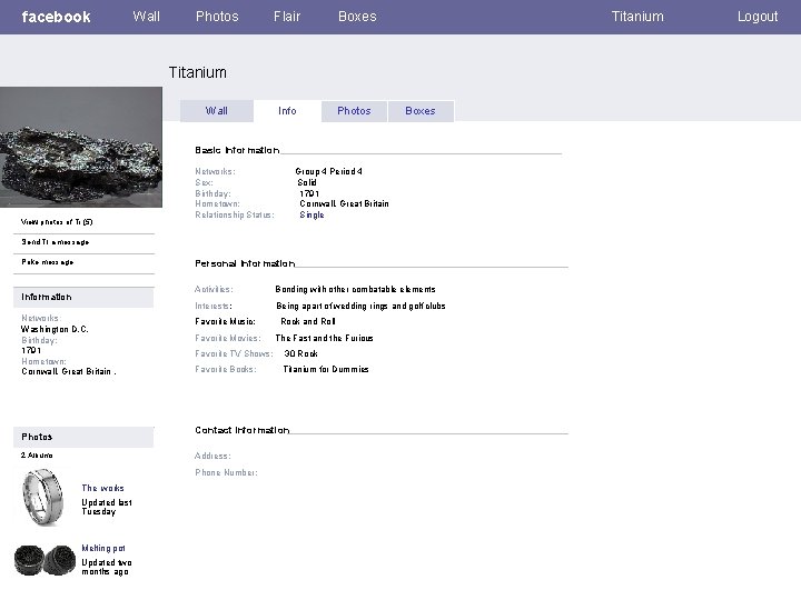 facebook Wall Photos Flair Boxes Info Photos Titanium Wall Boxes Basic Information View photos