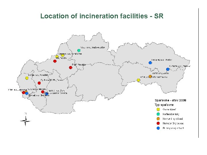 Location of incineration facilities - SR 