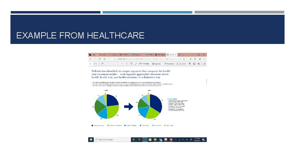 EXAMPLE FROM HEALTHCARE 