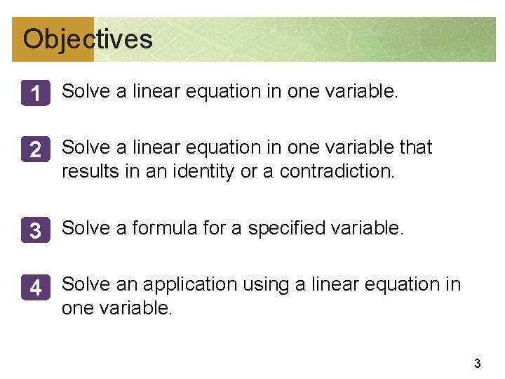Transitioning to Intermediate Algebra Copyright Cengage Learning All