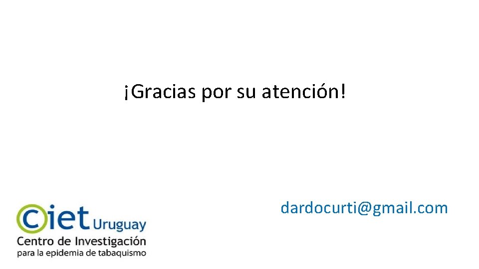 ¡Gracias por su atención! dardocurti@gmail. com 