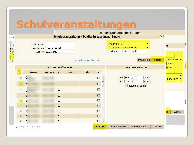 Schulveranstaltungen Verwalten von Schulveranstaltungen Bi. Dok 