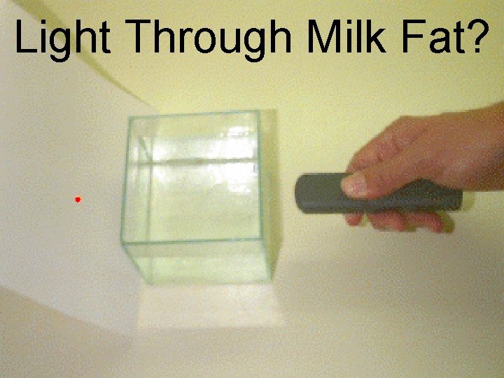 Light Through Milk Fat? 