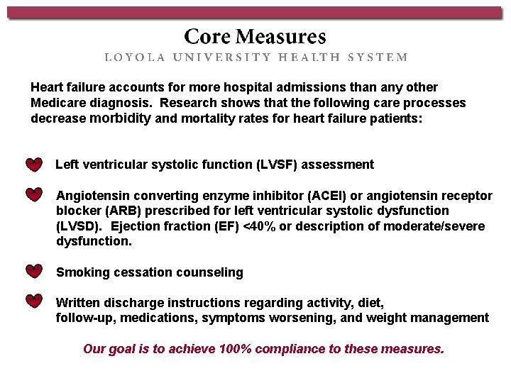 Heart failure accounts for more hospital admissions than any other Medicare diagnosis. Research shows