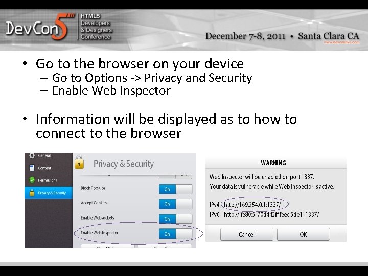 • Go to the browser on your device – Go to Options -> • Go to the browser on your device – Go to Options ->