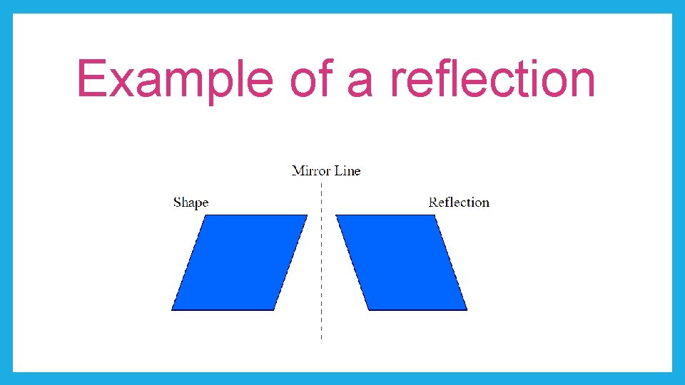 Example of a reflection 