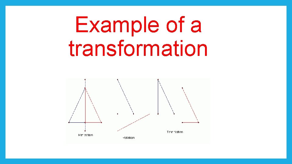 Example of a transformation 