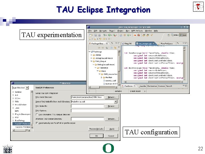 TAU Eclipse Integration TAU experimentation TAU configuration 22 