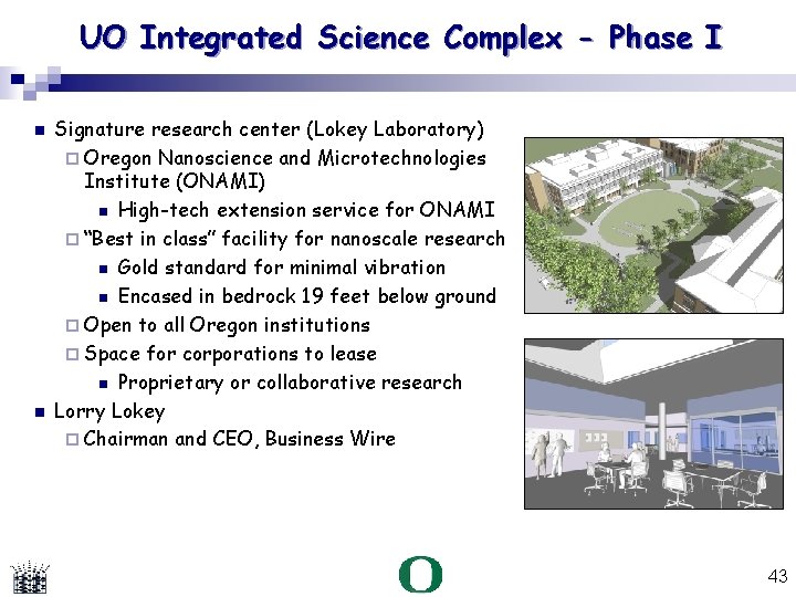 UO Integrated Science Complex - Phase I Signature research center (Lokey Laboratory) Oregon Nanoscience