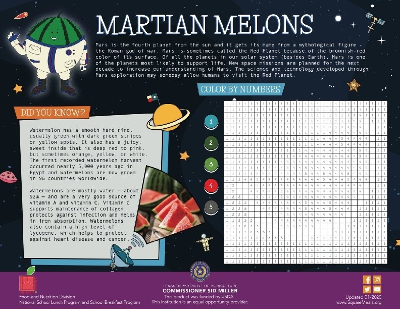 “Martian Melons” Mars is the fourth planet from the sun and it gets its